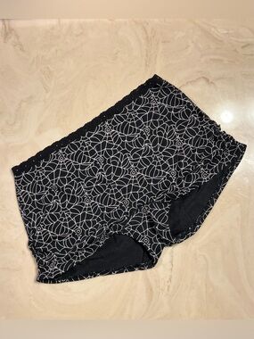 🕷️VICTORIA’S SECRET PINK Cotton Dorm Boyshort Smooth in Black Spiderweb Print XL